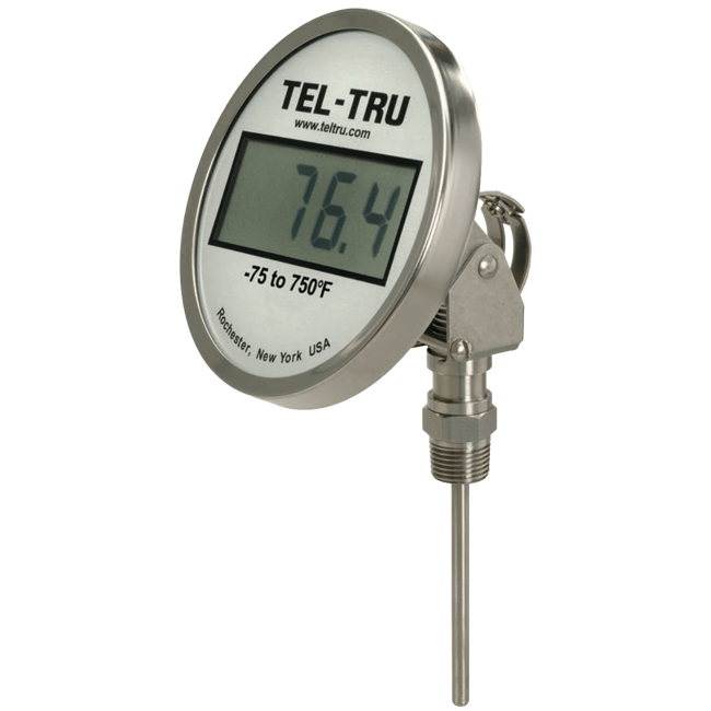 Tel-Tru Direct Thermometer, Digi-Tel 5" Case